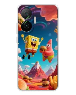 Чехол для Xiaomi POCO F7 с картинкой «Космический фастфуд»