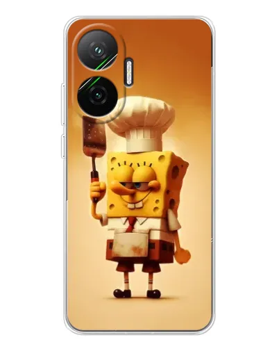 Чехол для Xiaomi POCO F7 с картинкой «Губка Боб повар»