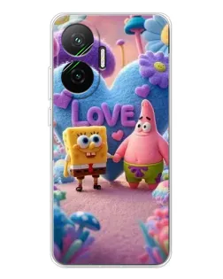 Чехол для Xiaomi POCO F7 с картинкой «Губка Боб Патрик»