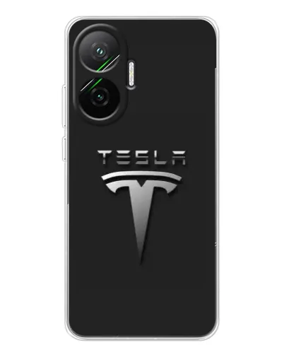 Чехол для Xiaomi POCO F7 с картинкой «Стальной логотип Tesla» Чехол для Xiaomi POCO F7 с картинкой «Стальной логотип Tesla»
