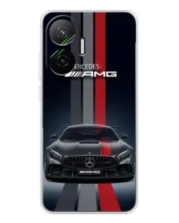 Чохол для Xiaomi POCO F7 з картинкою «Mercedes — білий карбон»