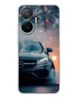 Чехол для Xiaomi POCO F7 с картинкой «Mercedes — ночной город» Чехол для Xiaomi POCO F7 с картинкой «Mercedes — ночной город»