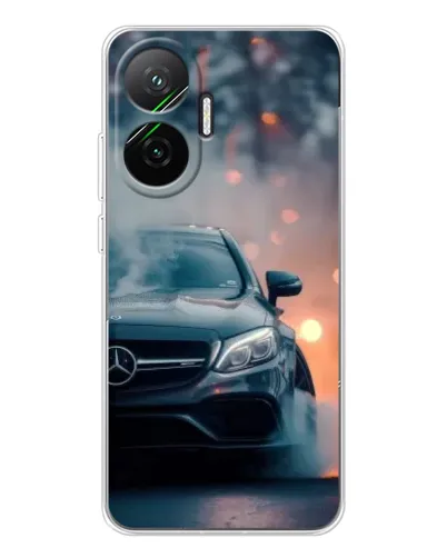 Чехол для Xiaomi POCO F7 с картинкой «Mercedes — ночной город» Чехол для Xiaomi POCO F7 с картинкой «Mercedes — ночной город»
