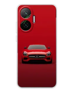 Чехол для Xiaomi POCO F7 с картинкой «Красный Mercedes AMG»