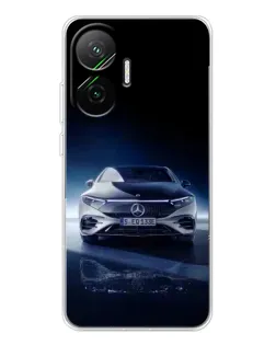 Чехол для Xiaomi POCO F7 с картинкой «Ночной Mercedes EQ»