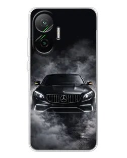 Чехол для Xiaomi POCO F7 с картинкой «Mercedes в дыму»