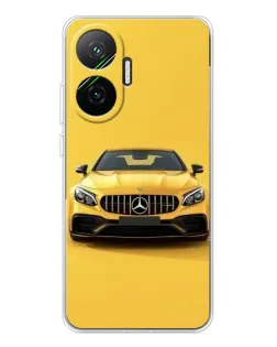 Чехол для Xiaomi POCO F7 с картинкой «Желтый Mercedes GT»