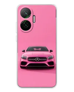 Чехол для Xiaomi POCO F7 с картинкой «Розовый Mercedes AMG»