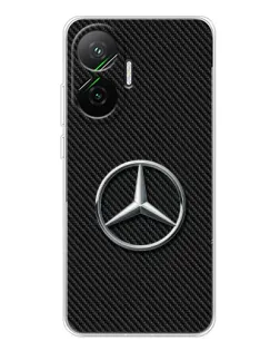 Чехол для Xiaomi POCO F7 с картинкой «Карбоновый Mercedes стиль»