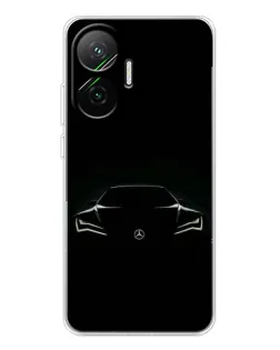 Чехол для Xiaomi POCO F7 с картинкой «Mercedes — силуэт авто»