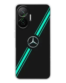 Чехол для Xiaomi POCO F7 с картинкой «Спортивные линии Mercedes»
