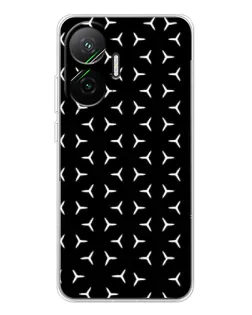Чехол для Xiaomi POCO F7 с картинкой «Mercedes паттерн звезд»
