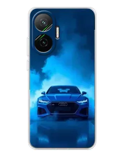 Чехол для Xiaomi POCO F7 с картинкой «Audi — голубая энергия»