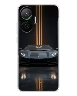 Чехол для Xiaomi POCO F7 с картинкой «Lamborghini золотые линии» Чехол для Xiaomi POCO F7 с картинкой «Lamborghini золотые линии»