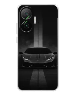 Чехол для Xiaomi POCO F7 с картинкой «Lamborghini симметрия дорог»