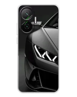 Чехол для Xiaomi POCO F7 с картинкой «Lamborghini фары детализация»