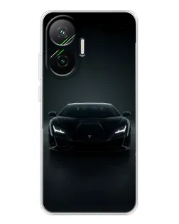 Чехол для Xiaomi POCO F7 с картинкой «Черный Lamborghini Aventador»