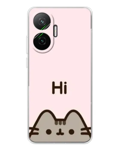 Чехол для Xiaomi POCO F7 с картинкой «Пушин говорит Hi»