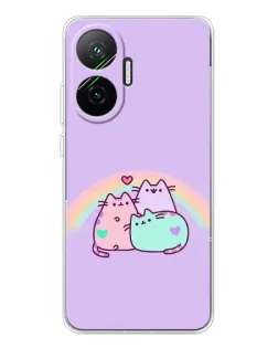 Чехол для Xiaomi POCO F7 с картинкой «Радужные Пушины»