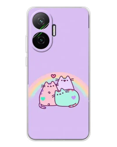 Чехол для Xiaomi POCO F7 с картинкой «Радужные Пушины»