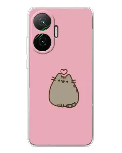 Чехол для Xiaomi POCO F7 с картинкой «Pusheen сердце»