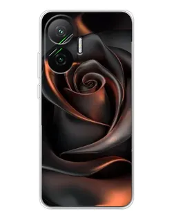 Чехол для Xiaomi POCO F7 с картинкой «Шелковая черная роза» Чехол для Xiaomi POCO F7 с картинкой «Шелковая черная роза»