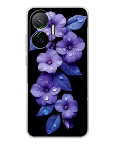 Чехол для Xiaomi POCO F7 с картинкой «Фиолетовые цветы с росою» Чехол для Xiaomi POCO F7 с картинкой «Фиолетовые цветы с росою»