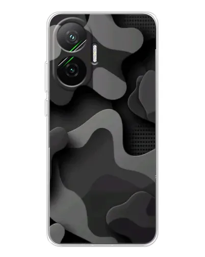 Чехол для Xiaomi POCO F7 с картинкой «Темный абстрактный камуфляж»