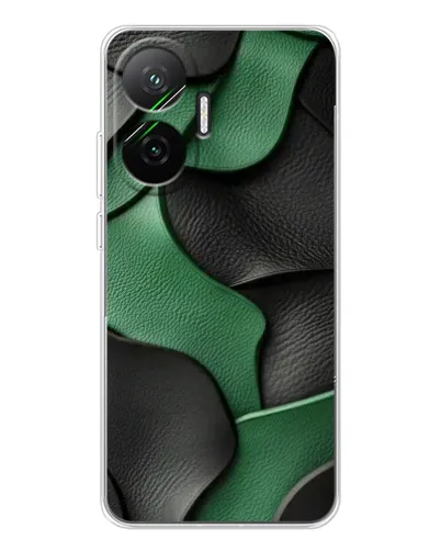 Чехол для Xiaomi POCO F7 с картинкой «Зеленые кожаные волны»