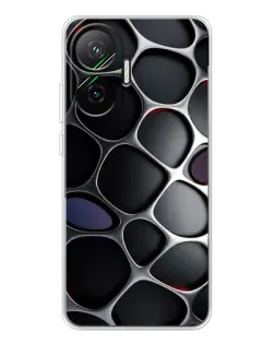 Чехол для Xiaomi POCO F7 с картинкой «Объемная темная решетка»