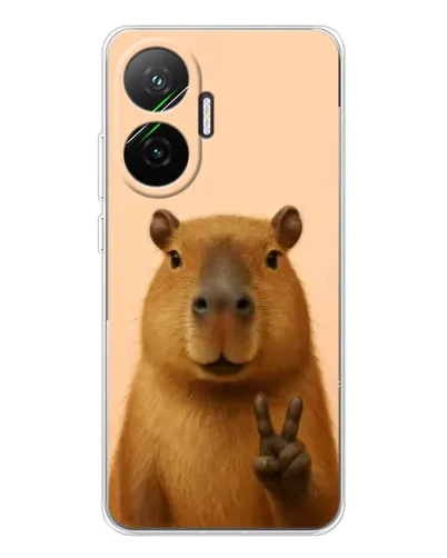 Чехол для Xiaomi POCO F7 с картинкой «Капибара виктория» Чехол для Xiaomi POCO F7 с картинкой «Капибара виктория»