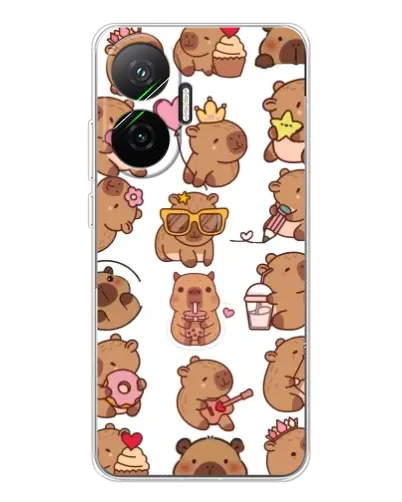Чехол для Xiaomi POCO F7 с картинкой «Стикерпак с капибарами» Чехол для Xiaomi POCO F7 с картинкой «Стикерпак с капибарами»