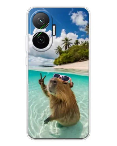 Чехол для Xiaomi POCO F7 с картинкой «Капибара на море» Чехол для Xiaomi POCO F7 с картинкой «Капибара на море»
