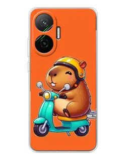 Чохол для Xiaomi POCO F7 з картинкою «Капібара на скутері» Чохол для Xiaomi POCO F7 з картинкою «Капібара на скутері»