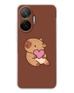 Чохол для Xiaomi POCO F7 з картинкою «Капібара з серцем» Чохол для Xiaomi POCO F7 з картинкою «Капібара з серцем»