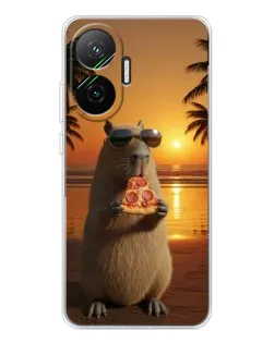 Чохол для Xiaomi POCO F7 з картинкою «Капібара з піцою» Чохол для Xiaomi POCO F7 з картинкою «Капібара з піцою»