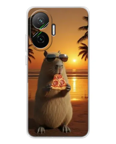 Чехол для Xiaomi POCO F7 с картинкой «Капибара с пиццей» Чехол для Xiaomi POCO F7 с картинкой «Капибара с пиццей»