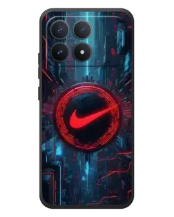 Чехол для Xiaomi Poco F8 Pro с картинкой «Техногенный стиль Nike»