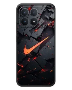 Чехол для Xiaomi Poco F8 Pro с картинкой «Nike — эффект разломов»