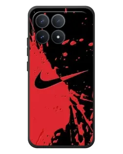 Чехол для Xiaomi Poco F8 Pro с картинкой «Красные брызги Nike»