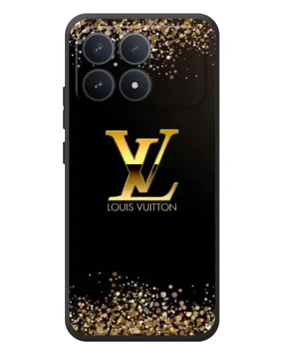 Чехол для Xiaomi Poco F8 Pro с картинкой «LV — золотые искры»