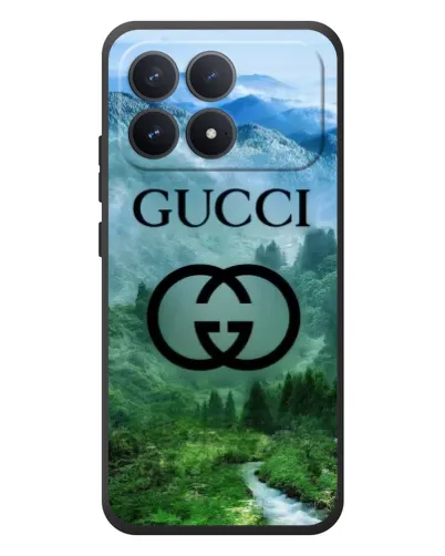 Чехол для Xiaomi Poco F8 Pro с картинкой «Gucci — горный пейзаж»