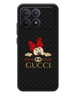 Чехол для Xiaomi Poco F8 Pro с картинкой «Минни Маус Gucci — черный»