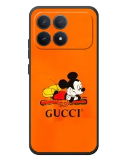 Чохол для Xiaomi Poco F8 Pro з картинкою «Міккі Маус Gucci — помаранч»