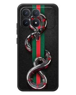 Чохол для Xiaomi Poco F8 Pro з картинкою «Gucci — змія на смузі»