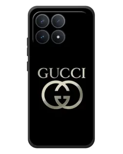 Чохол для Xiaomi Poco F8 Pro з картинкою «Gucci — золото на чорному»