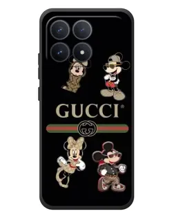 Чохол для Xiaomi Poco F8 Pro з картинкою «Gucci — герої Disney та монограма»