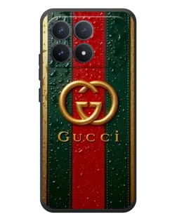 Чохол для Xiaomi Poco F8 Pro з картинкою «Gucci — фірмова смуга та золото»