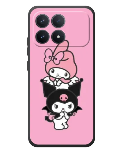 Чехол для Xiaomi Poco F8 Pro с картинкой «My Melody и Kuromi» Чехол для Xiaomi Poco F8 Pro с картинкой «My Melody и Kuromi»