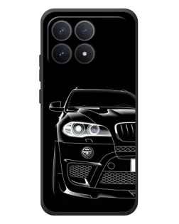 Чехол для Xiaomi Poco F8 Pro с картинкой «Темный силуэт BMW»